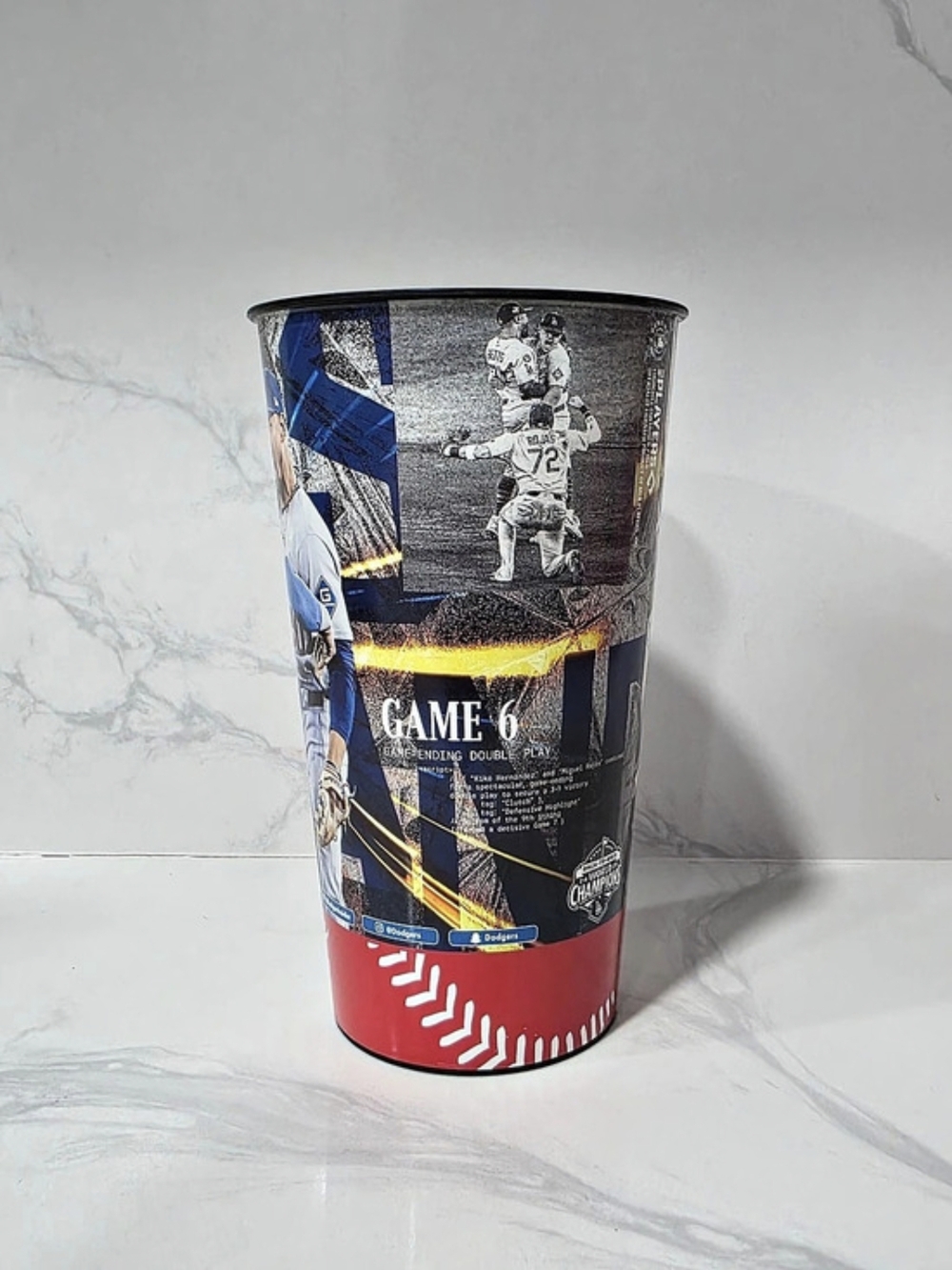 MLB Los Angeles Dodgers World Series Champions cup Blue & Red Drinkware